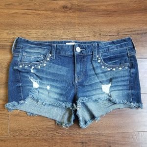 Express Jean's studded shorts